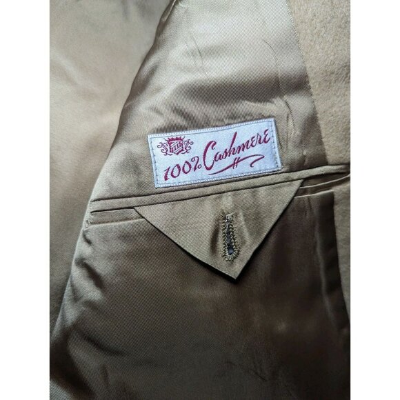 Vtg. Fitzgerald By John McCoy Expressly For Dillard's 100% Cashmere Beige Blazer - Picture 13 of 16